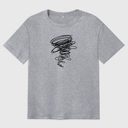 Футболка оверсайз мужская Шторм ураган, цвет: меланж