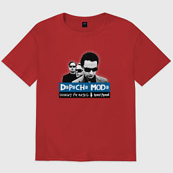 Футболка оверсайз мужская Depeche Mode - Playing the angel band, цвет: красный
