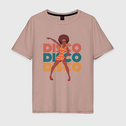 Мужская футболка оверсайз Disco girl
