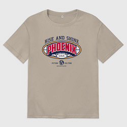 Мужская футболка оверсайз Rise and shine phoenix