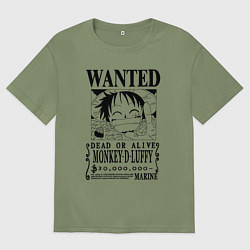 Мужская футболка оверсайз Первая листовка Луффи Ван Пис