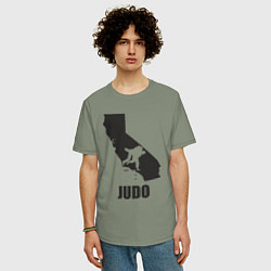 Футболка оверсайз мужская Дзюдо Калифорния, цвет: авокадо — фото 2