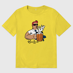 Футболка оверсайз мужская Beer lover, цвет: желтый