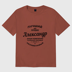Футболка оверсайз мужская Александр лучший, цвет: кирпичный