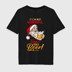 Мужская футболка оверсайз Самое подходящее время для пива