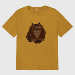 Футболка оверсайз мужская Детеныш Медвесыча, цвет: горчичный