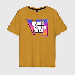 Мужская футболка оверсайз GTA 6 logo