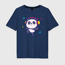 Мужская футболка оверсайз Music panda