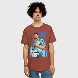 Футболка оверсайз мужская GTA - Томми Версетти, цвет: кирпичный — фото 2