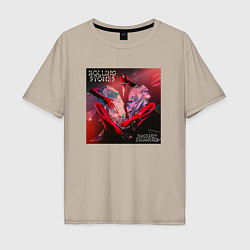Футболка оверсайз мужская Hackney Diamonds - The Rolling Stones, цвет: миндальный