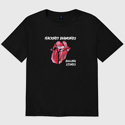 Мужская футболка оверсайз The Rolling Stones - Diamonds tongue