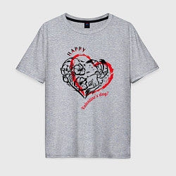 Мужская футболка оверсайз Сердце символ любви
