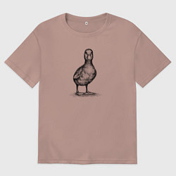 Мужская футболка оверсайз Утенок пушистый