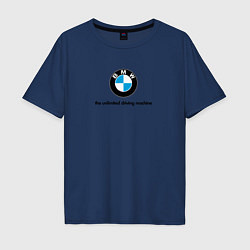 Мужская футболка оверсайз BMW the unlimited driving machine