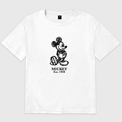 Футболка оверсайз мужская Mickey classic: origin 1928, цвет: белый