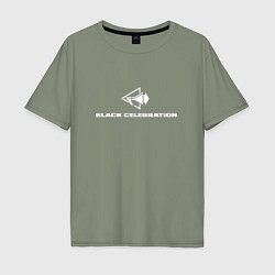 Мужская футболка оверсайз Depeche Mode - Black Celebration logos