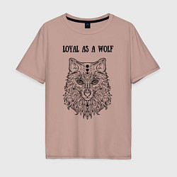 Мужская футболка оверсайз Loyal as a wolf