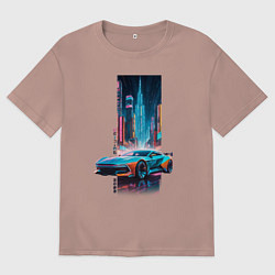 Футболка оверсайз мужская Пекин 2082, цвет: пыльно-розовый