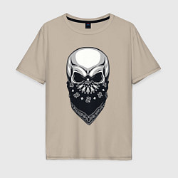 Мужская футболка оверсайз Gangster skull