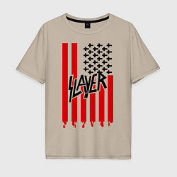 Мужская футболка оверсайз Slayer Flag