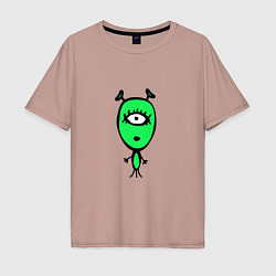 Мужская футболка оверсайз Милый инопланетянин