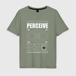 Мужская футболка оверсайз Perceive streetwear