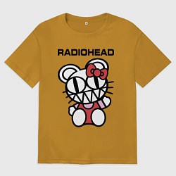 Футболка оверсайз мужская Radiohead toy, цвет: горчичный