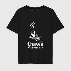 Мужская футболка оверсайз Senior shawa developer white