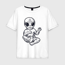 Мужская футболка оверсайз Baby alien