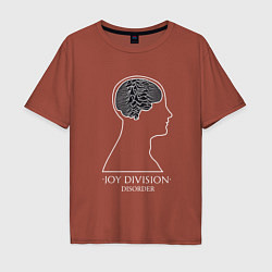 Футболка оверсайз мужская Joy Division - Disorder, цвет: кирпичный