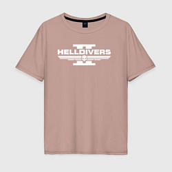 Мужская футболка оверсайз Helldivers 2: Logo