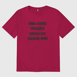 Мужская футболка оверсайз Зима близко опасайся