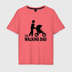 Мужская футболка оверсайз The walking dad with child