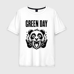 Мужская футболка оверсайз Green Day - rock panda