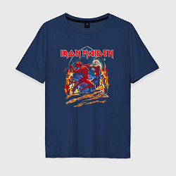Мужская футболка оверсайз Iron Maiden Run To The Hils