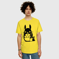 Футболка оверсайз мужская Totoros, цвет: желтый — фото 2