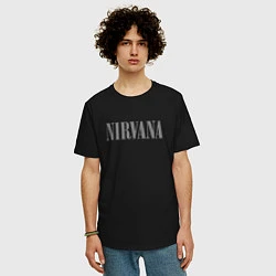 Футболка оверсайз мужская Nirvana black album, цвет: черный — фото 2