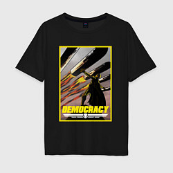 Мужская футболка оверсайз Helldivers 2: Democracy