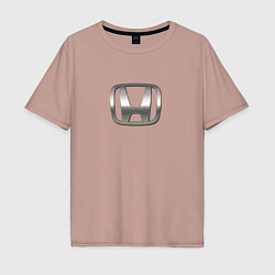 Мужская футболка оверсайз Honda logo auto grey