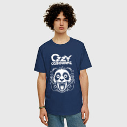 Футболка оверсайз мужская Ozzy Osbourne rock panda, цвет: тёмно-синий — фото 2