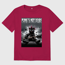 Мужская футболка оверсайз Cool kitten - punks not dead