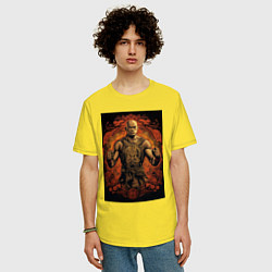 Футболка оверсайз мужская Тайский боец Муай Тай, цвет: желтый — фото 2
