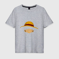 Мужская футболка оверсайз Луффи Монки соломенная шляпа