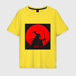 Футболка оверсайз мужская Охотник на пиратов Зоро Ророноа, цвет: желтый