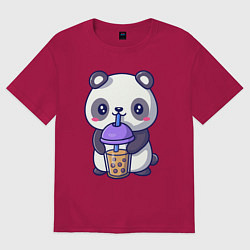Мужская футболка оверсайз Panda drink