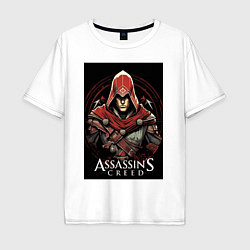 Мужская футболка оверсайз Assassins creed профиль игрока