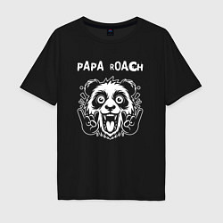 Мужская футболка оверсайз Papa Roach rock panda