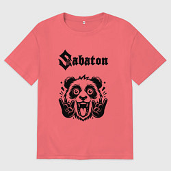 Мужская футболка оверсайз Sabaton - rock panda