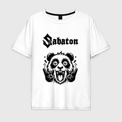 Мужская футболка оверсайз Sabaton - rock panda