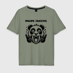 Мужская футболка оверсайз Imagine Dragons - rock panda